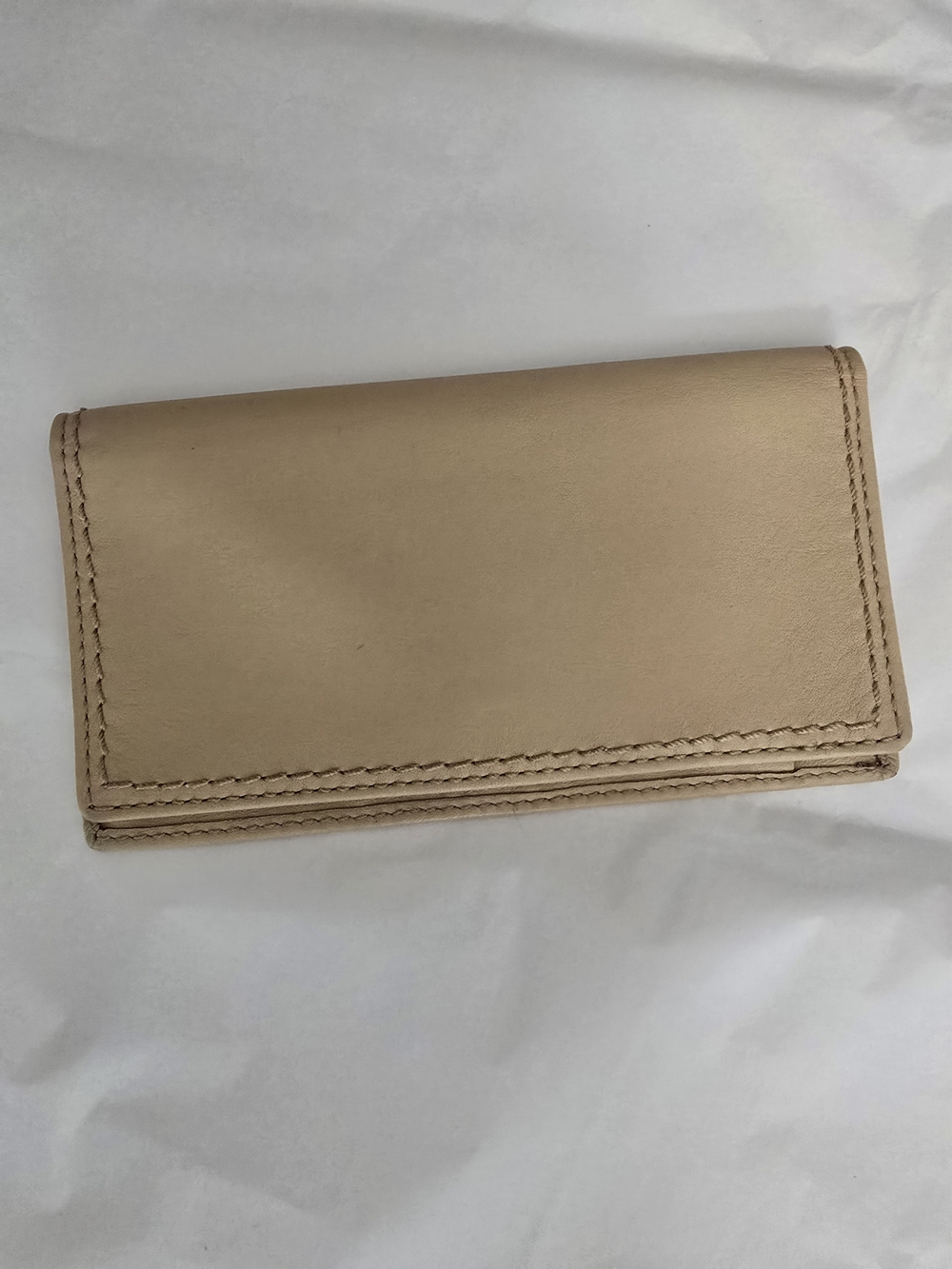 Coach Beige Vintage Leather Checkbook Cover